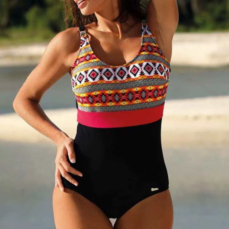 Print One-Piece Swimsuit Female Swimwear - Swimming Suit