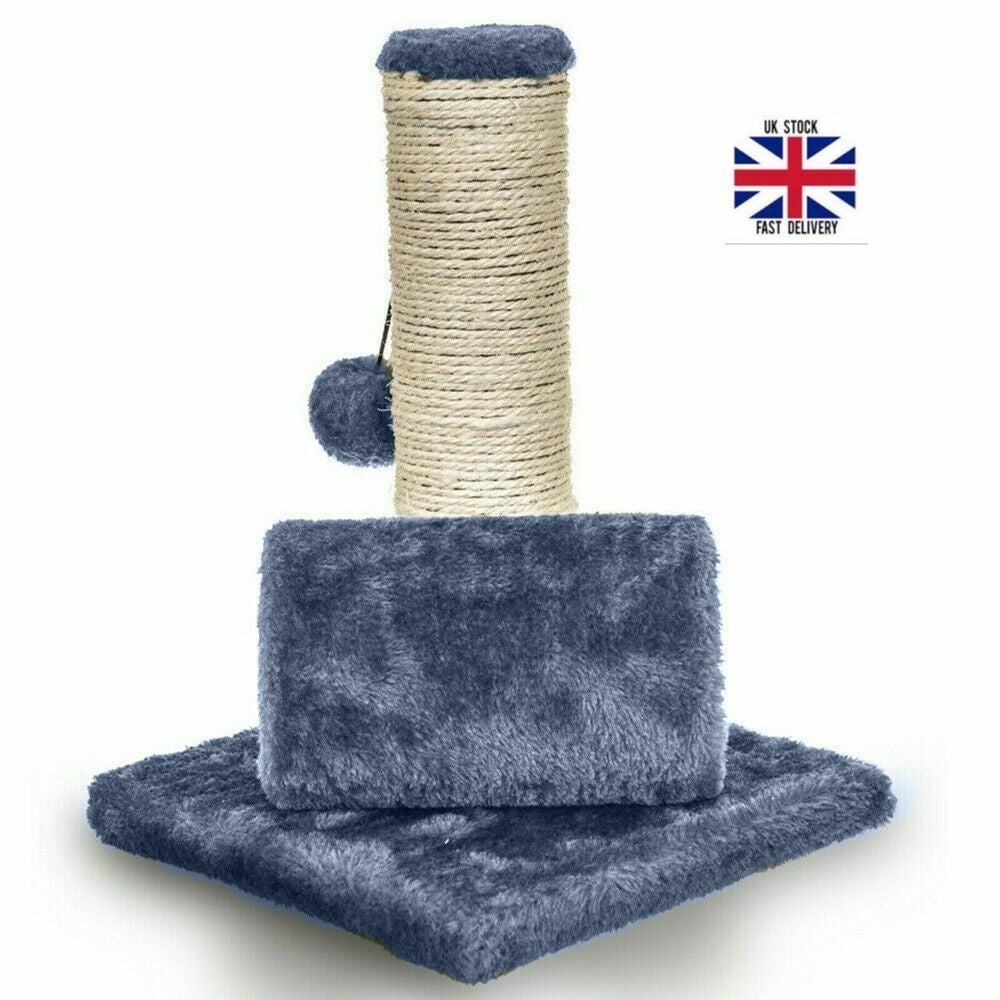 Cat Kitten Sisal Scratch Post Toy with Tunnel & Mouse Pet Play Fun Activity
