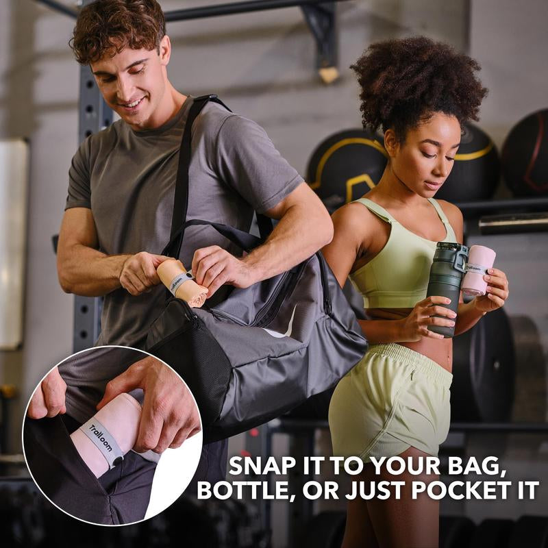 5 pc Microfiber Workout Towels - Quick Dry, Highly Absorbing, Odor-Free, for Women & Men