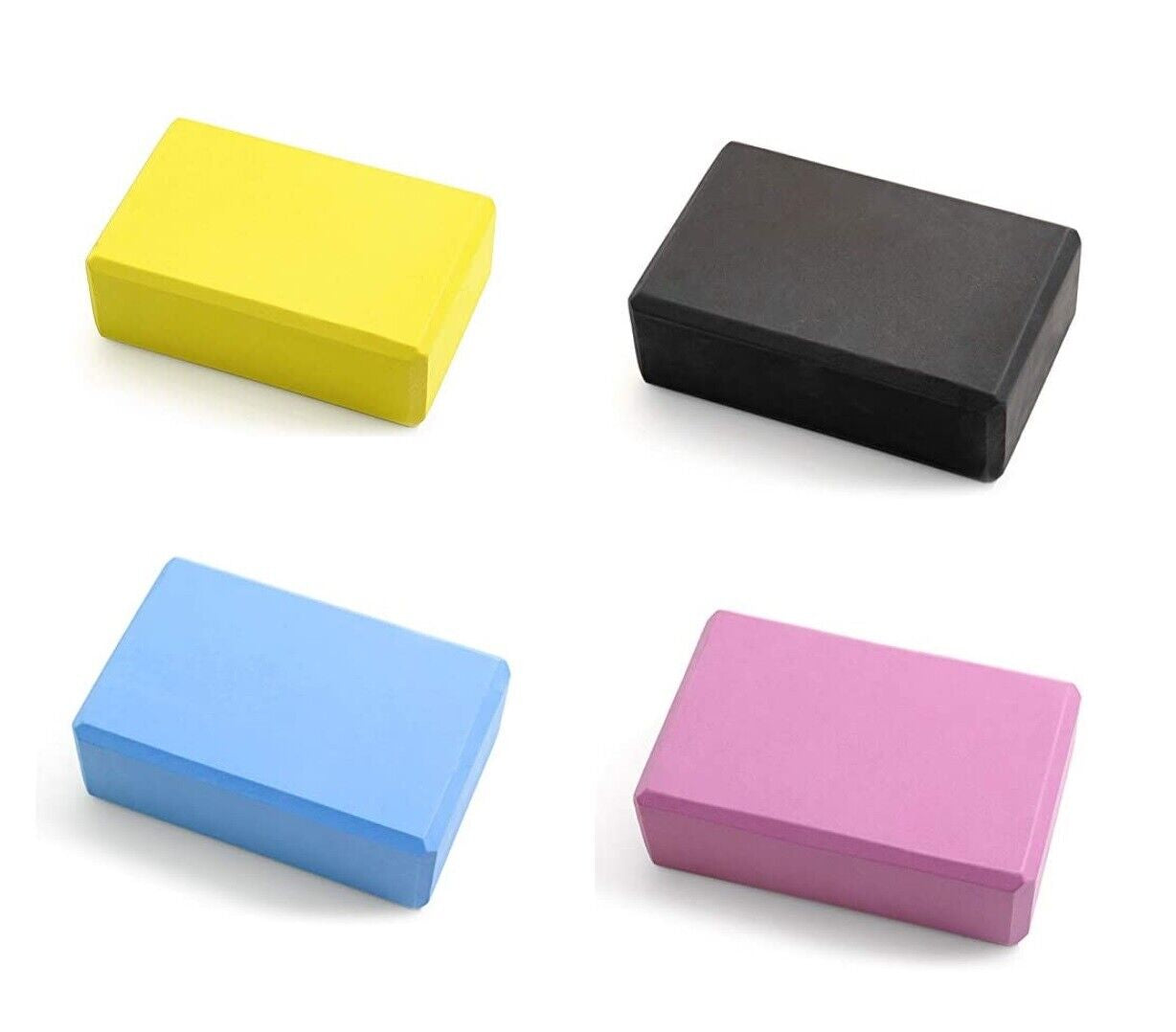Yoga Block Fitness Foam Brick Pilates Balance Stretching Exercise Gym Workout UK