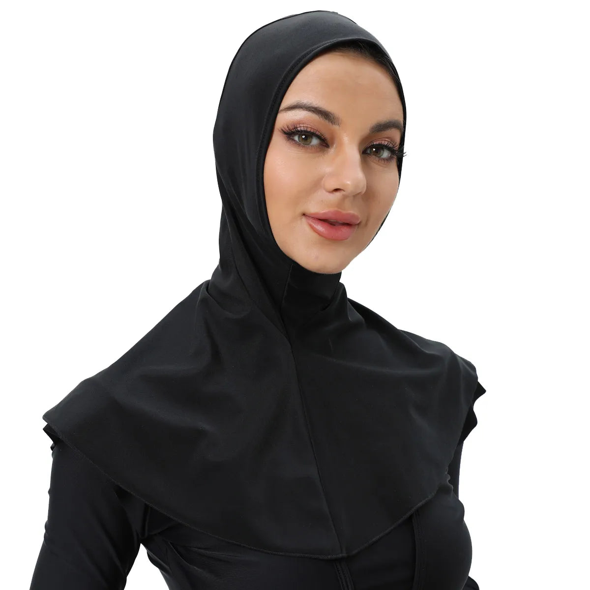 Women's Solid Color Modest Swim Turban Cap - Full Coverage Hijab