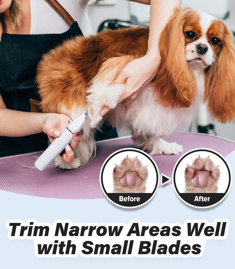 USB Rechargeable Clippers with Double Blades for Trimming Paws, Face, Ears, and Rump of Dogs, Cats, and Small Pets.