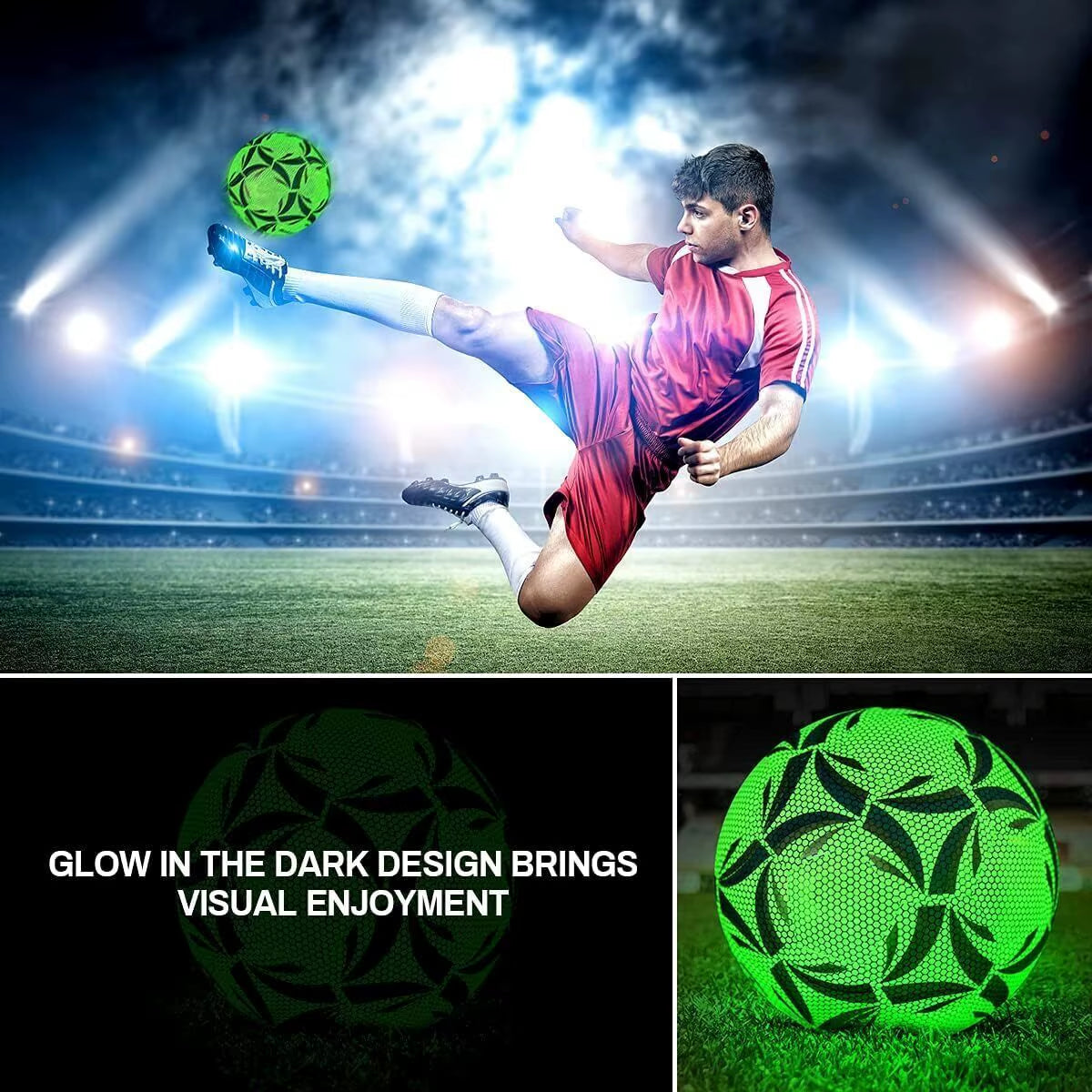 Training Night Glow Footballs Reflective Soccer Ball
