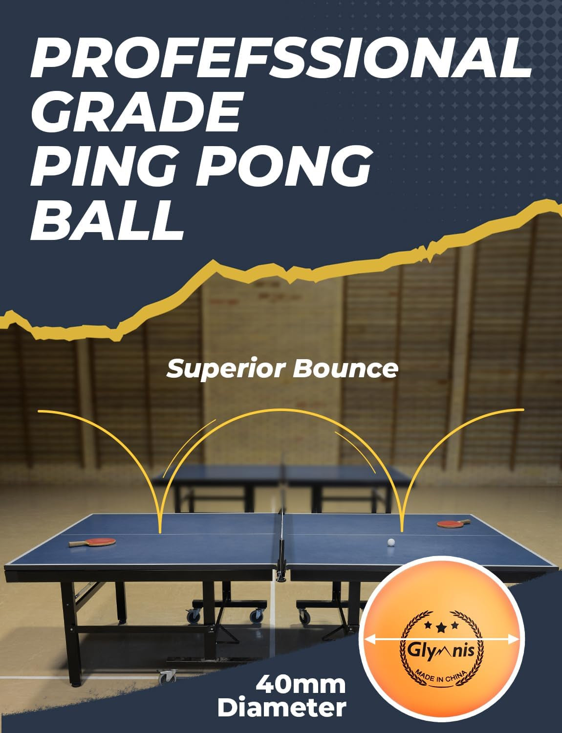 Table Tennis Set Portable Ping Pong Set with 4 Premium Table Tennis Paddles, 8 Professional Game Balls and Portable Storage Bag