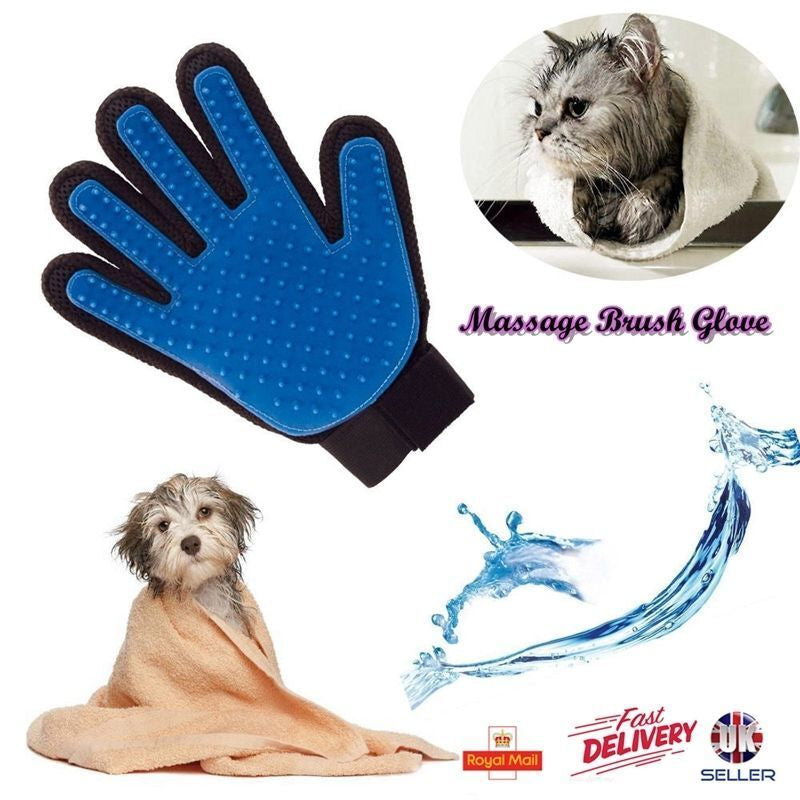 Pet Cat Dog Grooming Bath Magic Glove - Hair Massage Mitt 