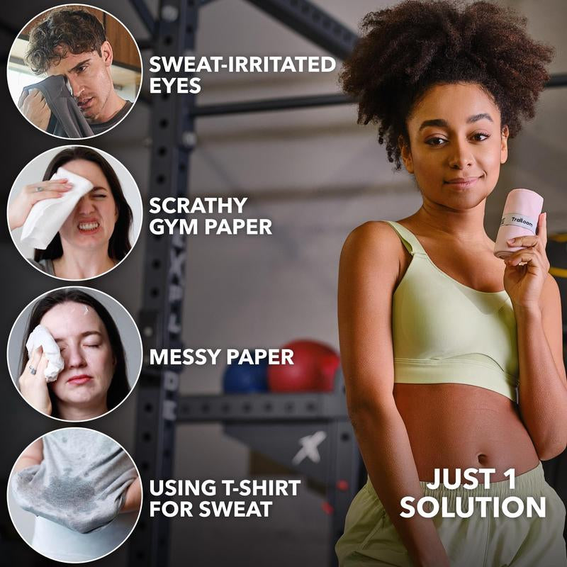 5 pc Microfiber Workout Towels - Quick Dry, Highly Absorbing, Odor-Free, for Women & Men