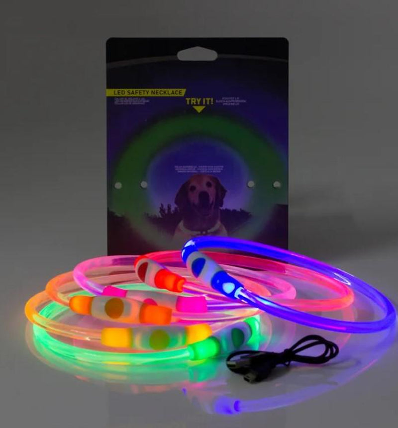 Rechargeable LED Collar, Glowing Pet Collar for Night Safety, and Fashion