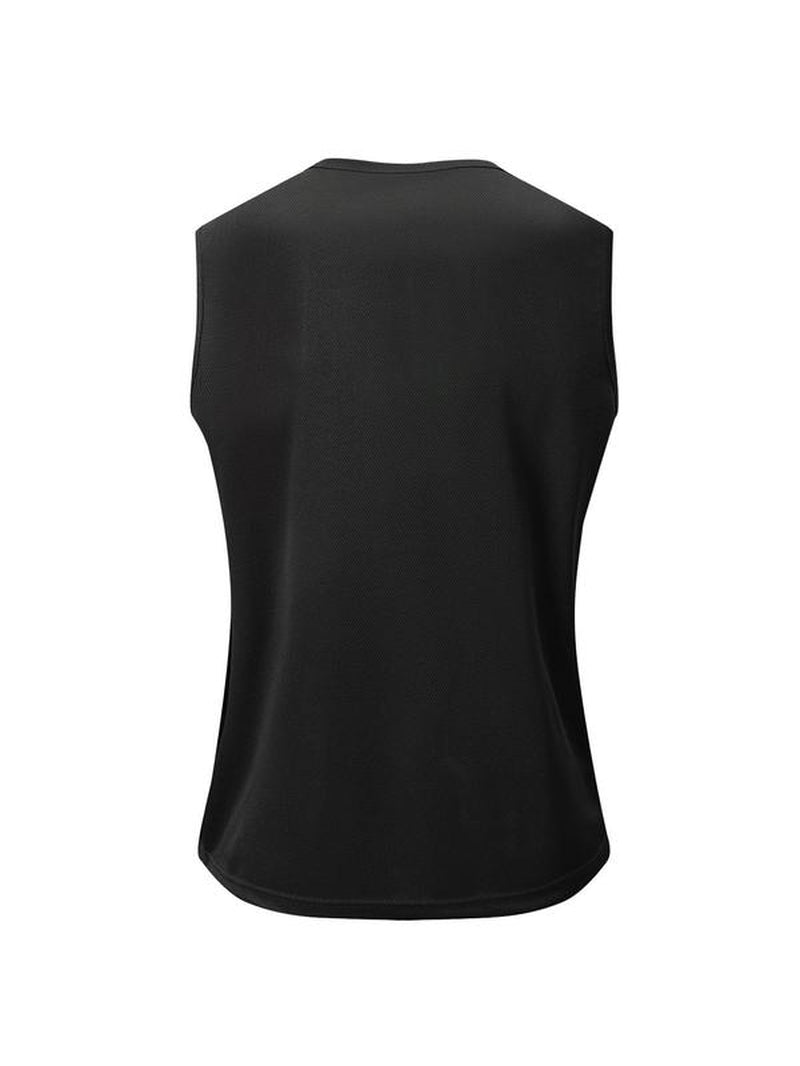 Men Solid Color Breathable Quick Dry Tank Top