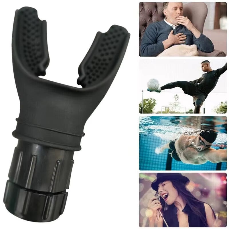 Breathing Trainer Lung Respirator Fiess Equipment Respiratory Exercise Black