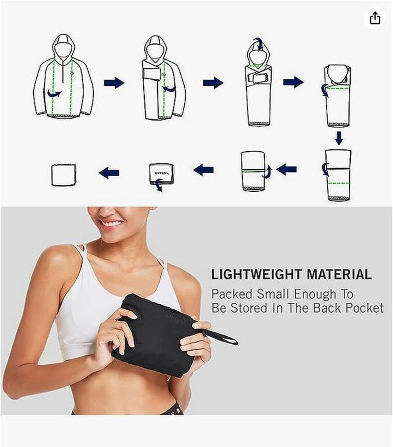 Baleaf Women Rain Jackets Waterproof Windbreaker