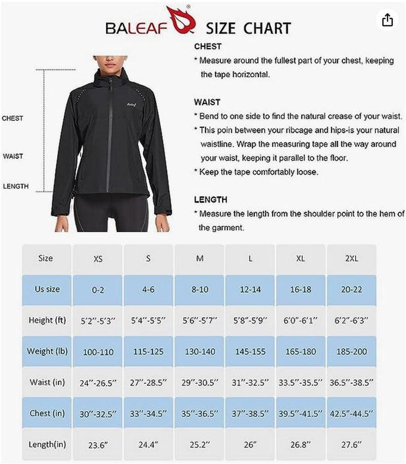 Baleaf Women Rain Jackets Waterproof Windbreaker
