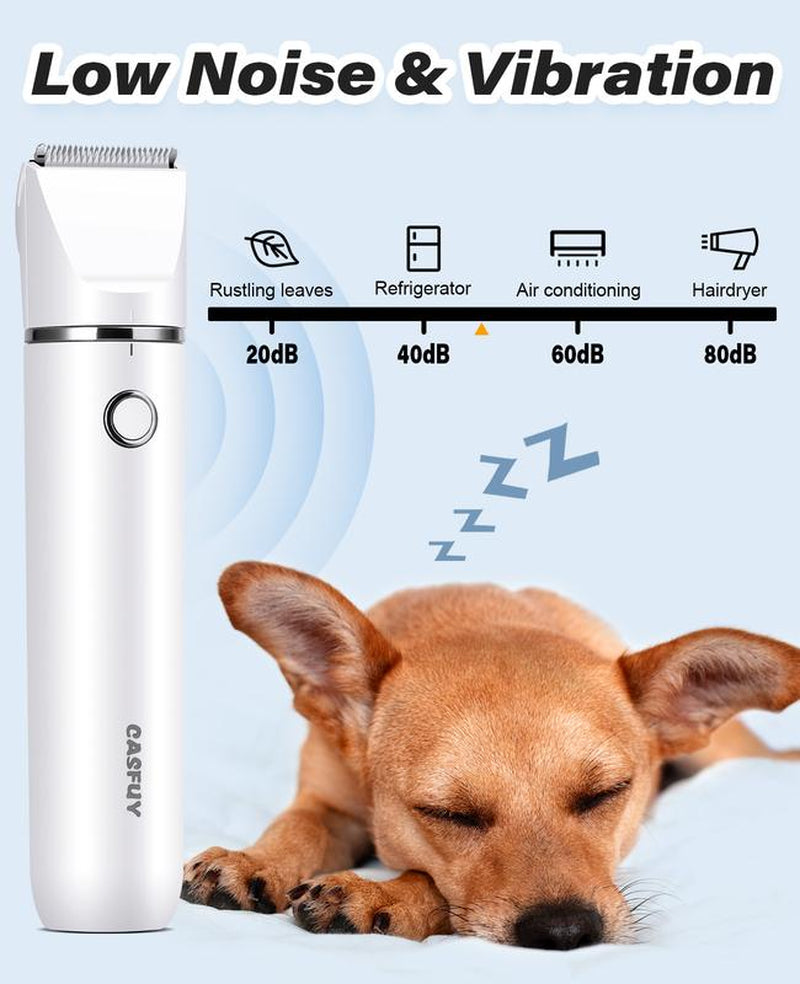 USB Rechargeable Clippers with Double Blades for Trimming Paws, Face, Ears, and Rump of Dogs, Cats, and Small Pets.