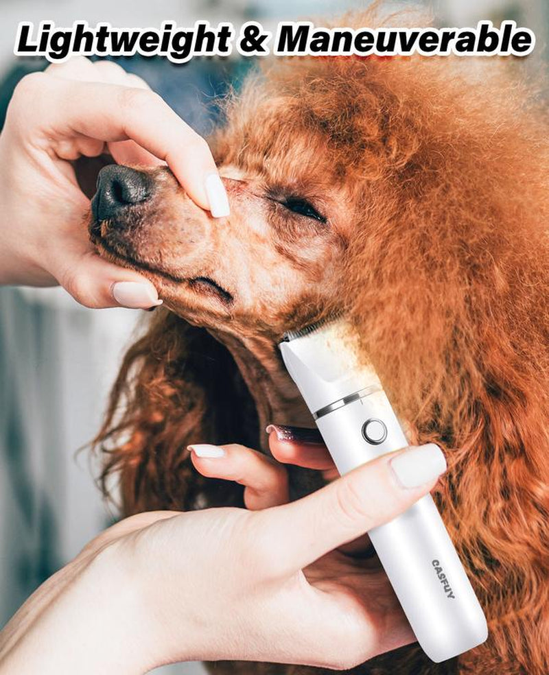 USB Rechargeable Clippers with Double Blades for Trimming Paws, Face, Ears, and Rump of Dogs, Cats, and Small Pets.