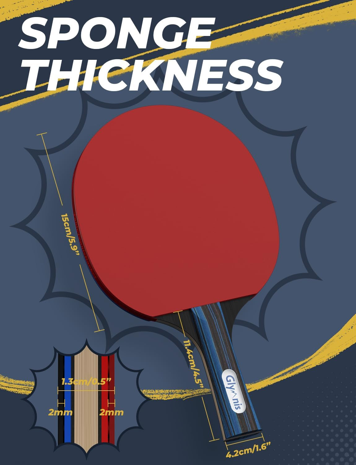 Table Tennis Set Portable Ping Pong Set with 4 Premium Table Tennis Paddles, 8 Professional Game Balls and Portable Storage Bag