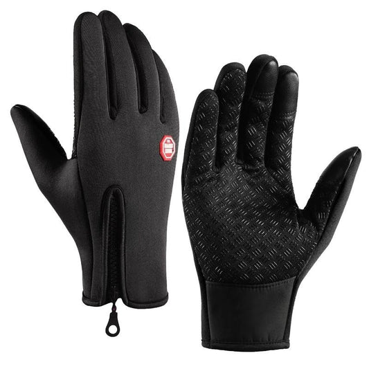 Winter Gloves for Men Waterproof Windproof Gloves Snowboard Motorcycle Riding Warm Touchscreen Zipper Glove