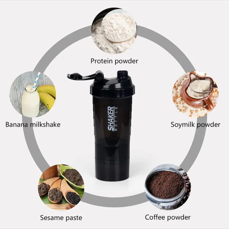 3 Layer Protein Shaker Bottle