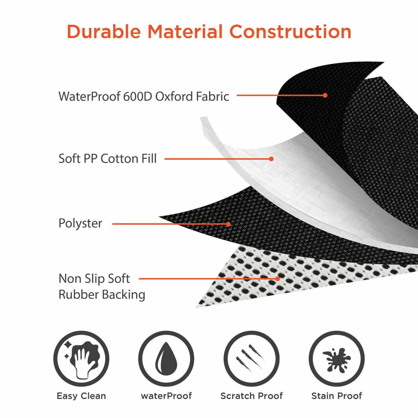 Car Rear Back Seat Cover for Pet Dog Cat Auto Protector 100% Waterproof Hammock Mat