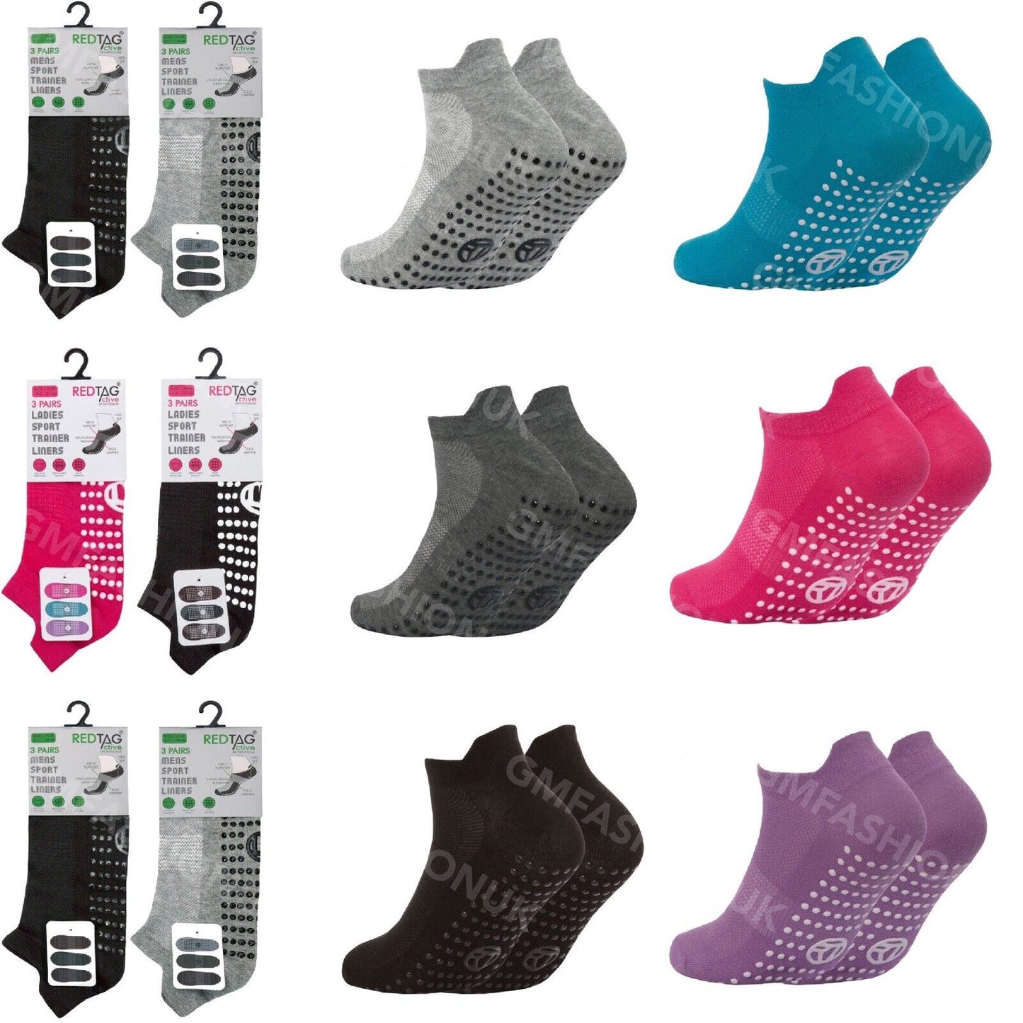 3 Pairs Yoga Non Slip Socks